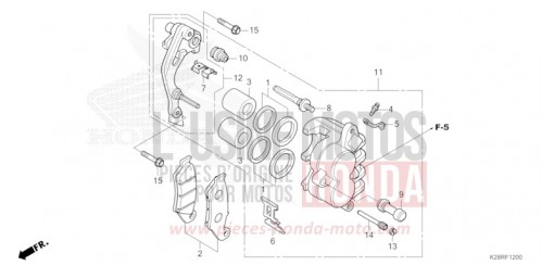 FRONT BRAKE CALIPER CRF125FS de 2025